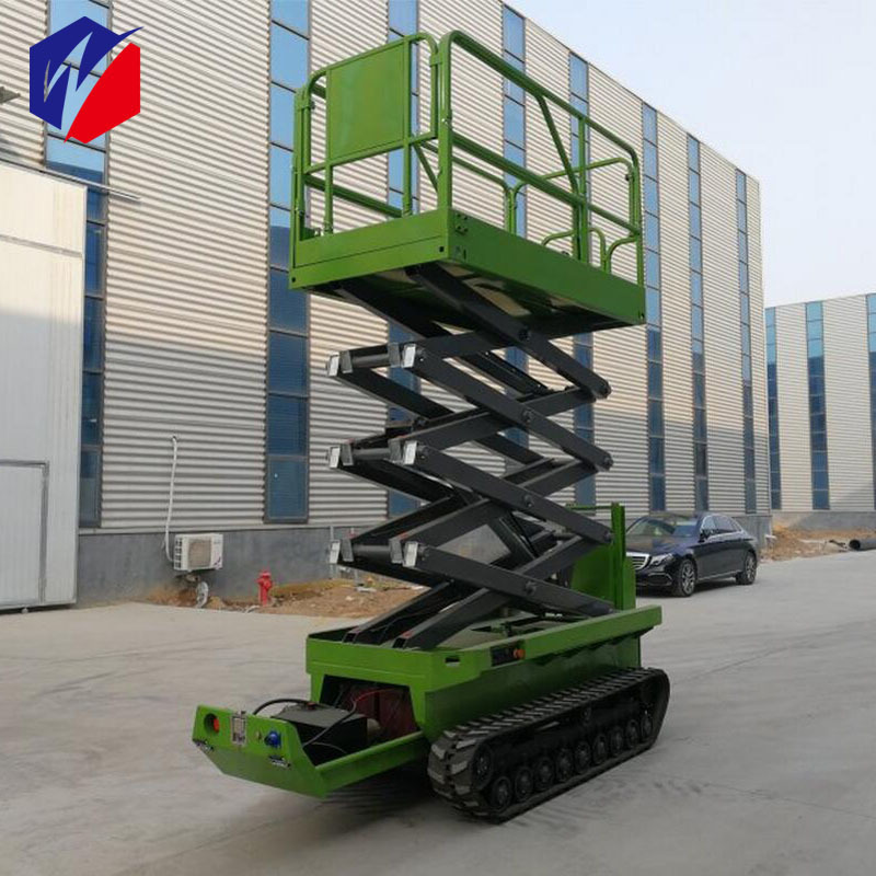 12M Hydraulic Man Lift All Terrain Construction Working Rough Road Scissor Lift