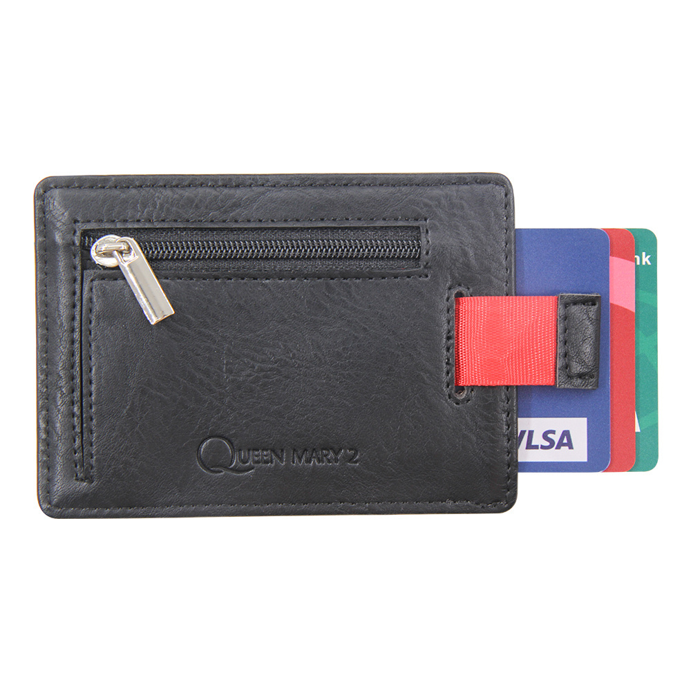 Custom leather business card holder wallet credit card holder genuine leather smart rfid card holder