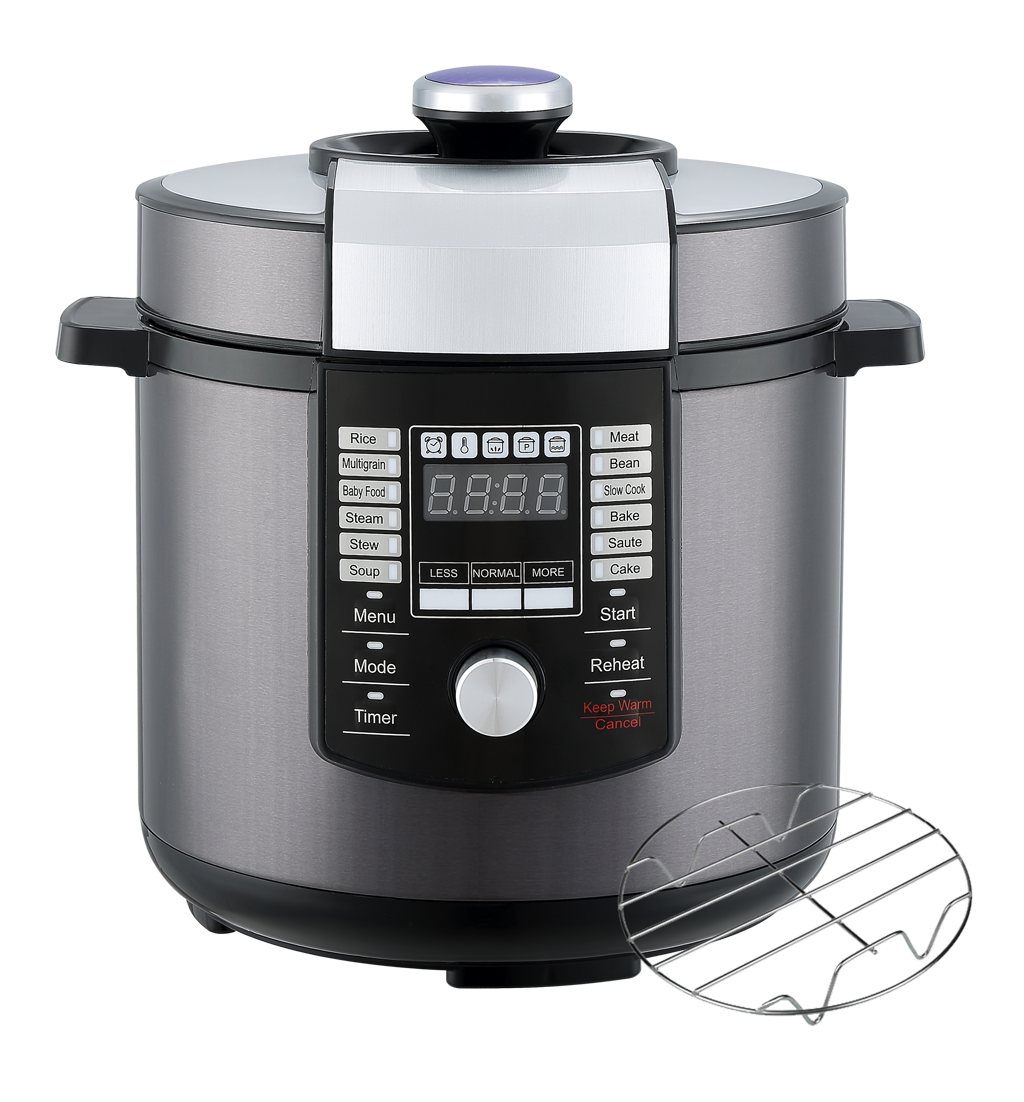 6 Quart Cylinder Stainless Steel Material Multi-functional Slow Cooker Electric Instant Programmable Pressure Cooker