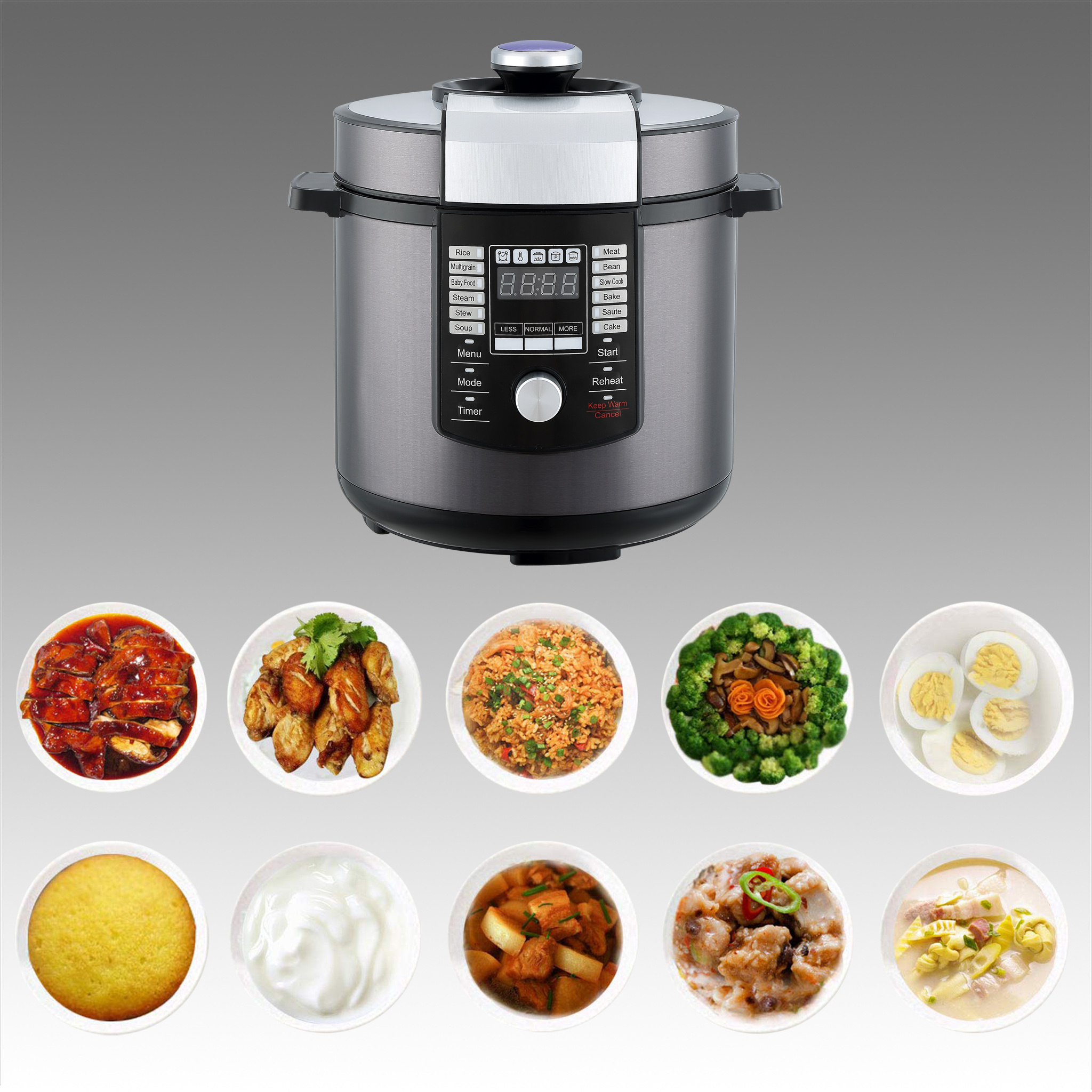 6 Litre Kitchen Appliance Multi Functional Pressure Cooker Stainless Steel Inner Pot Electric Pressure Cooker