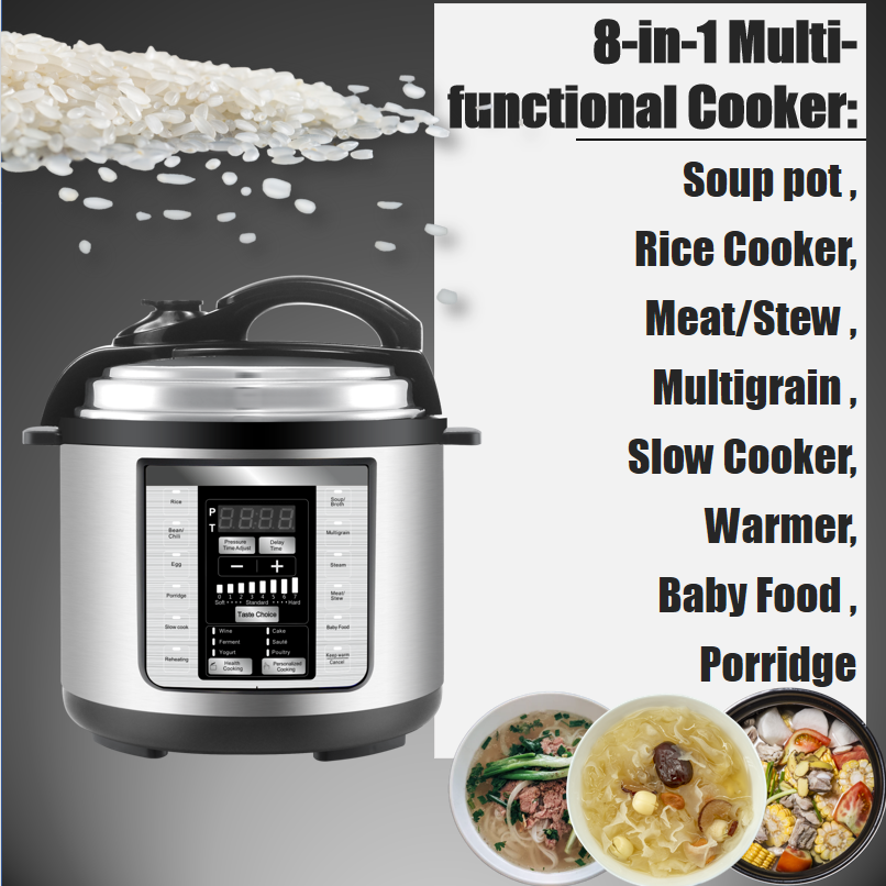 5L Multi function Electric pressure cooker air fryer combo instant aluminum pot rice cooker Multi-Use Pressure