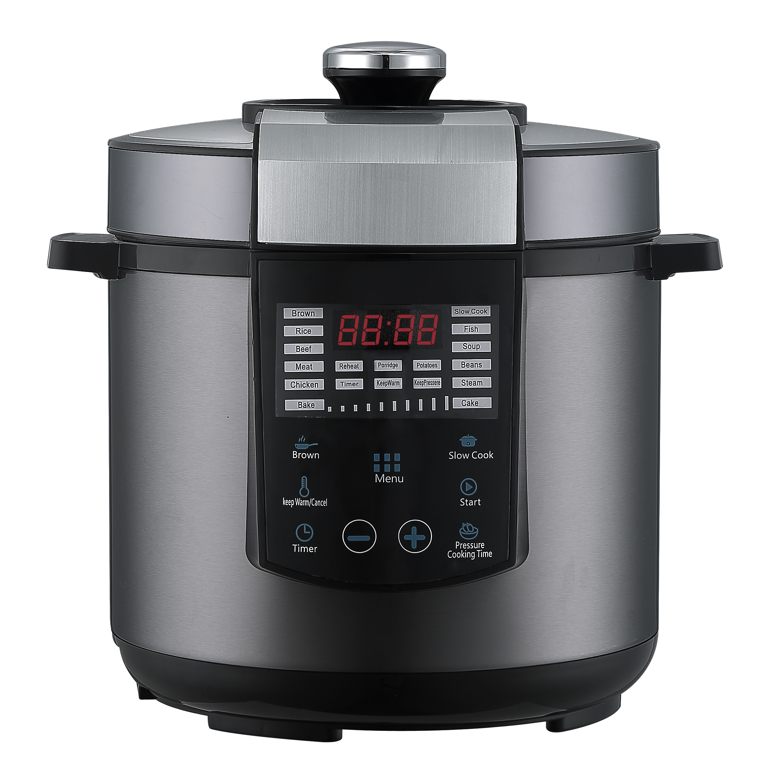 6Qt Electric Pressure Cooker Stainless Steel Non-stick Coating Inner Pot Cylinder Shape Multi-functional Cooker