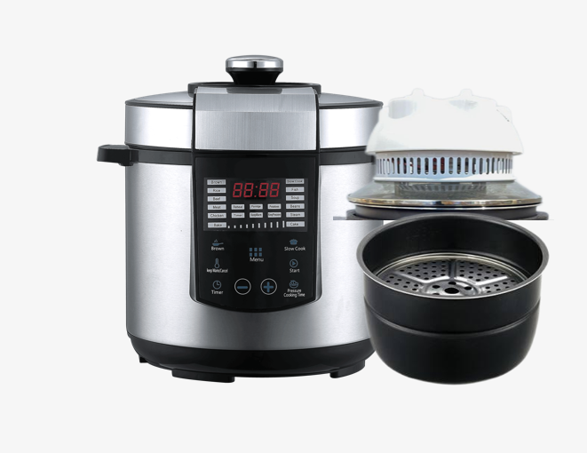 Electric  Pressure Cooker Electric rice  Cooker with air fryer  LED Accessories aluminum pot stainless steel pot