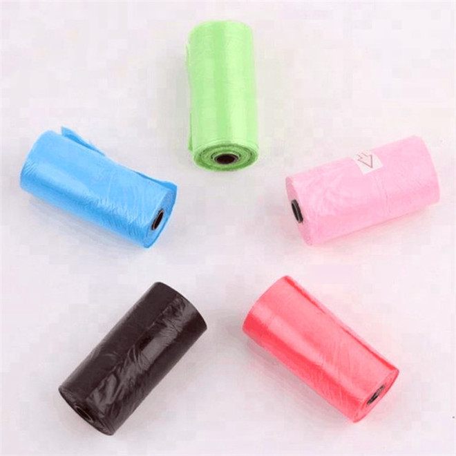 Large private disposable plastic scented biodegradable compostable pet trash shit waste dog doggy poop bags on Roll