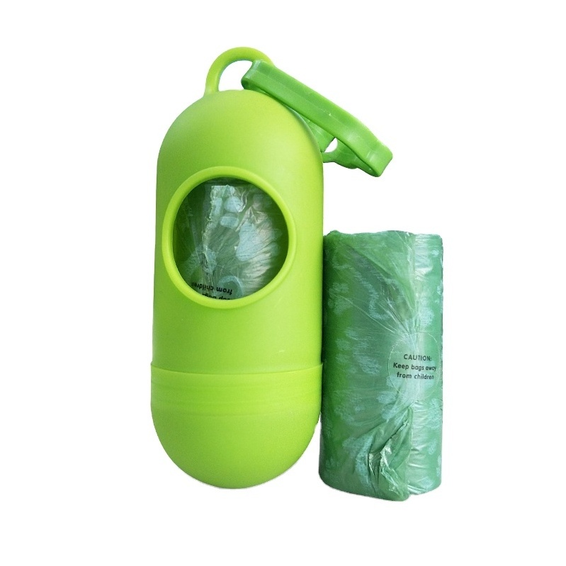 Customized portable With transmitter Biodegradable Compostable Pet waste Dog Poop Cat Litter Hand Roller Trash Shirt Bags