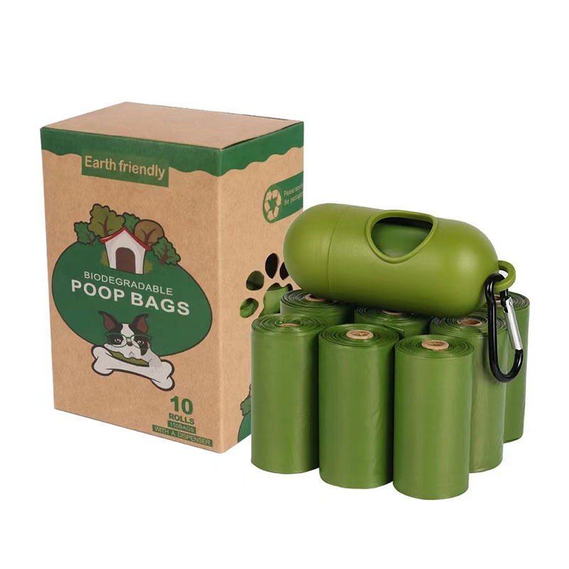 Cornstarch Disposable Pet Shit portable With transmitter Biodegradable Compostable Dog Poop Cat Trash Shirt Drawstring Bags