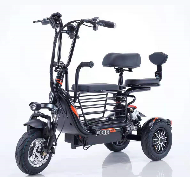 2023 Red 3 wheel electric scooter  500w scooter High Quality Electric Tricycle  explosion-proof vacuum tire