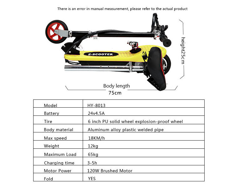 2022 Hot sell two wheeled electric scooters foldable  with seat for kids