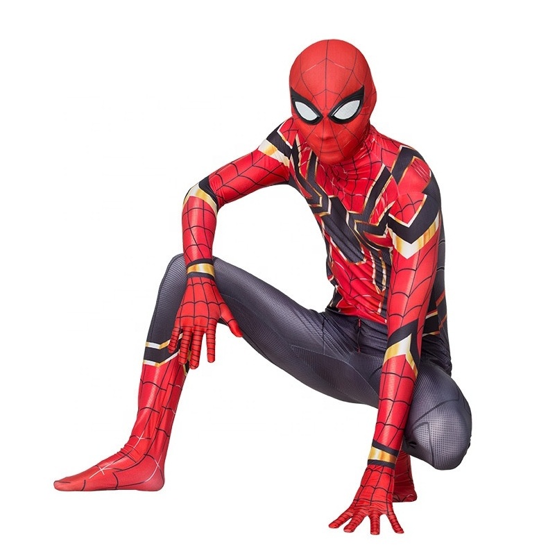 New Iron Spider Boys Costume Cosplay Kids Superhero Costume Children Jumpsuit Suit Halloween Costume For Kids Carnival Party