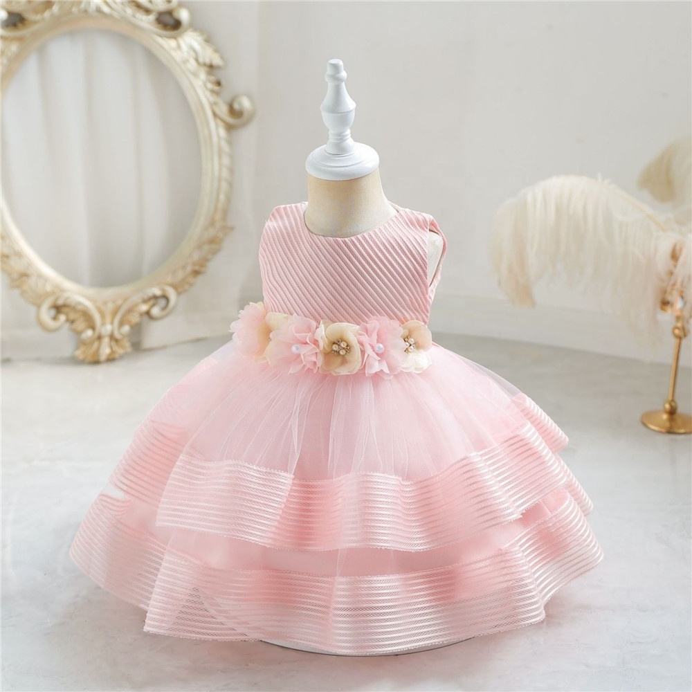 Vintage Baby Girl Puffy Princess Gown Baptism Dress For Girls Birthday Party Wedding Toddlers Christening Formal Gown