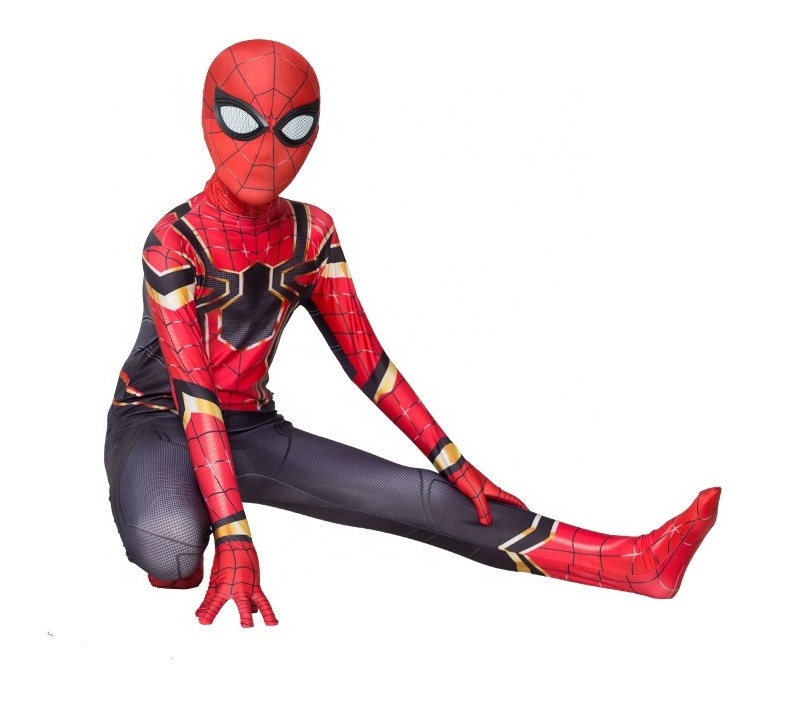 New Iron Spider Boys Costume Cosplay Kids Superhero Costume Children Jumpsuit Suit Halloween Costume For Kids Carnival Party