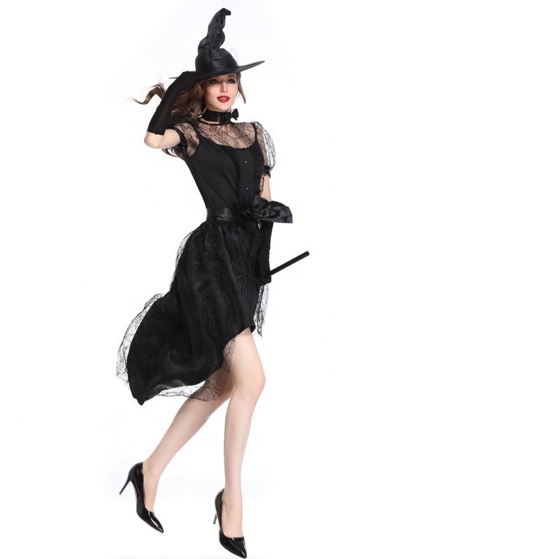 Girls Halloween Witches Cosplay Dress Costumes For Party Sexy Gothic Witch Adult Women Halloween Costume