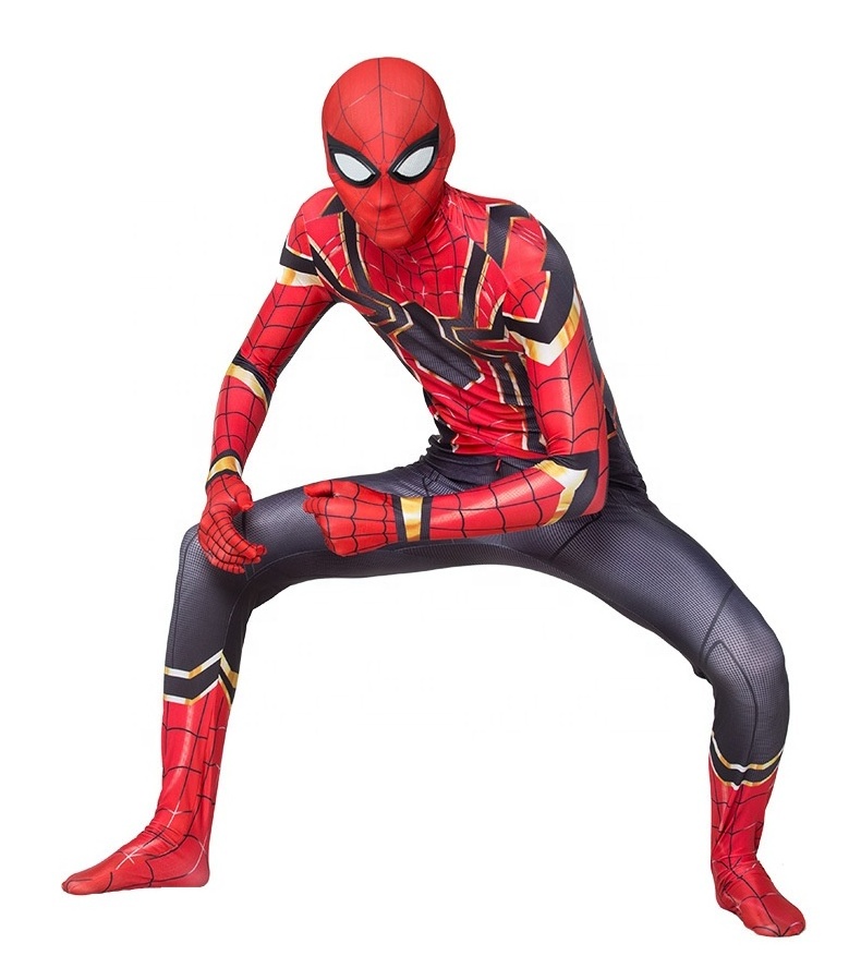 New Iron Spider Boys Costume Cosplay Kids Superhero Costume Children Jumpsuit Suit Halloween Costume For Kids Carnival Party