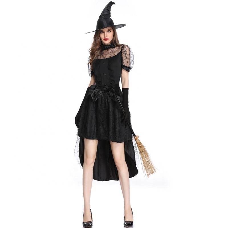 Girls Halloween Witches Cosplay Dress Costumes For Party Sexy Gothic Witch Adult Women Halloween Costume