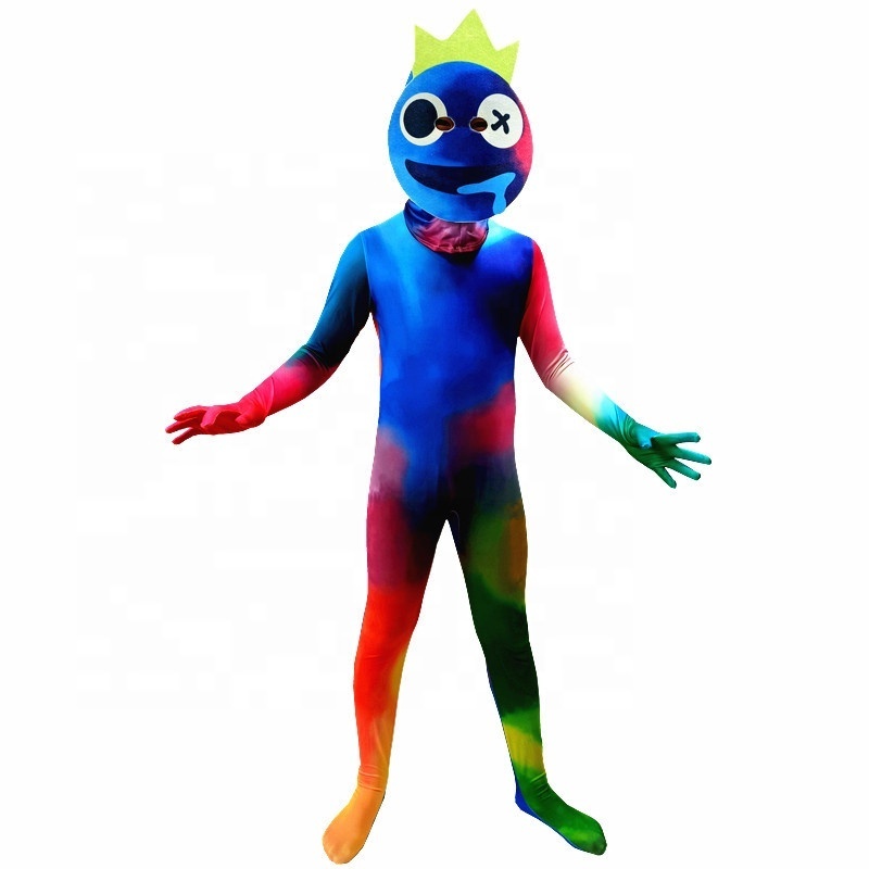 Boys Rainbow Friends Jumpsuit Tight Bodysuit Cosplay Cartoon Costumes Birthday Party Halloween Game Costume For Kids And Adults