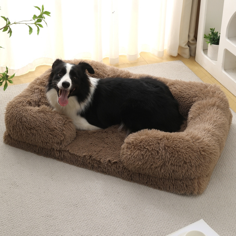 Wholesale Custom Pet Bed Warm Plush Sustainable Dog Bed Removable Memory Foam Pet Mat Cat Bed