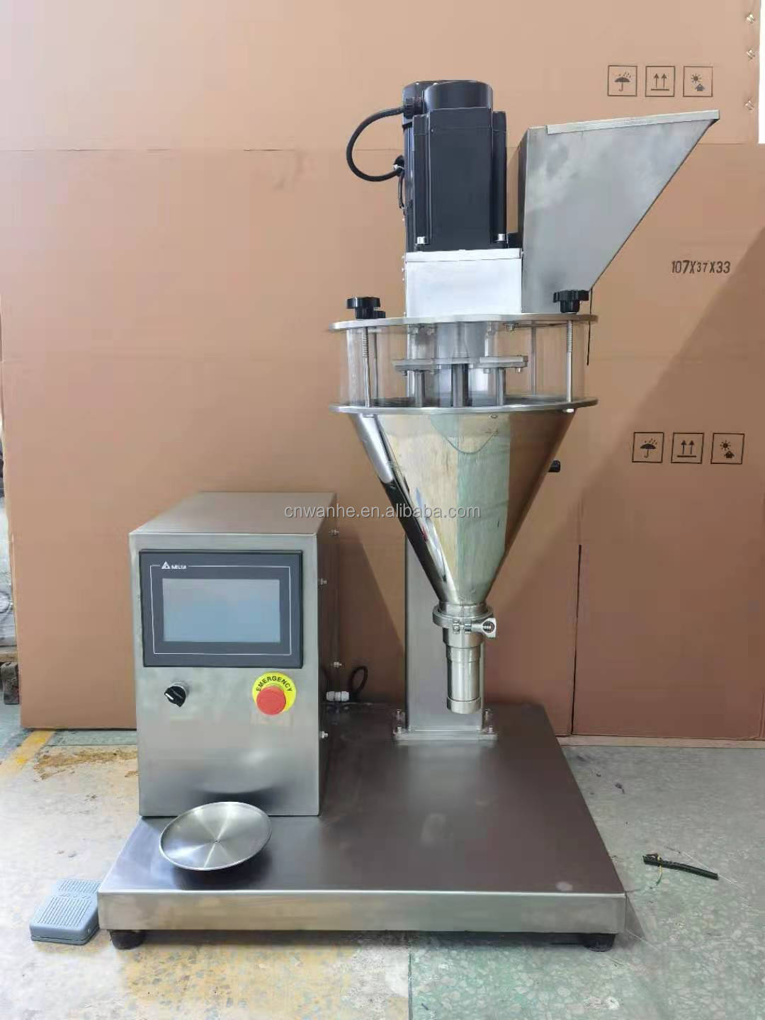 Semi automatic small cosmetic powder cocoa spice filling machine sachets bag auger screw powder filler machine