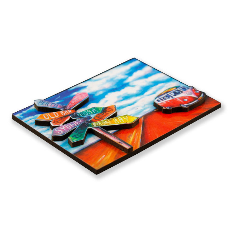 Promotional Custom 3D layered souvenir fridge magnet sticker with your design