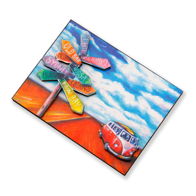 Promotional Custom 3D layered souvenir fridge magnet sticker with your design