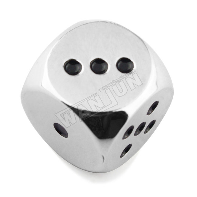 Manufacturer Wholesale Custom Personalized Black Dragon 6 Sided Stainless Steel Game Dice