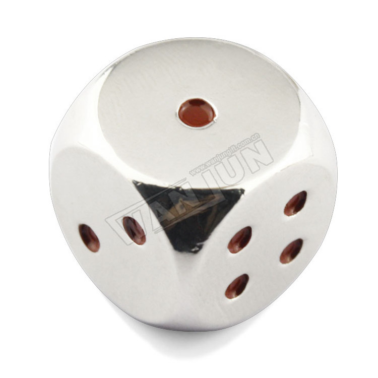 Manufacturer Wholesale Custom Personalized Black Dragon 6 Sided Stainless Steel Game Dice