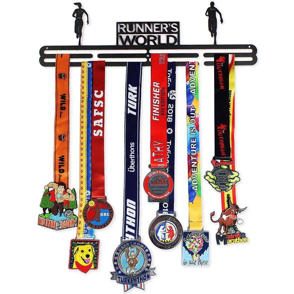 custom metal sports medal holder wall mount hanger display frame rack