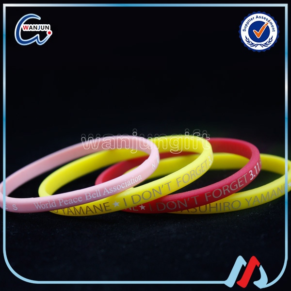 Manufacturer personalised wholesale festival promotional bracelets wristbands with logo custom