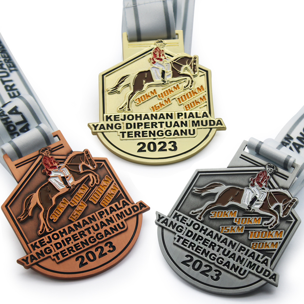 Custom Wholesale Cheap High Quality Metal Horse Racing Sport Medal With Your Logo Competition Souvenir Medal