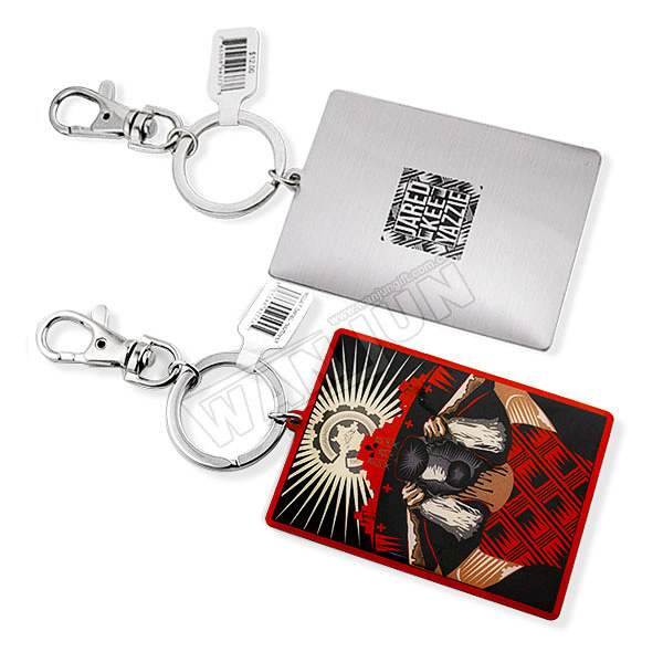 Supplier Cheap Price Wholesale Qr Code Metal Keychain Free Sample Custom Qr Code Metal Keychain