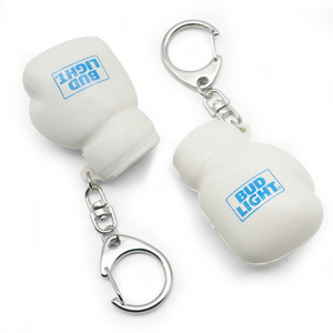 3d PU foam cheap custom mini  boxing glove keychain