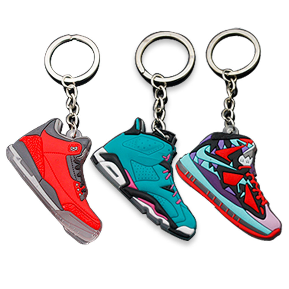 Red Cheap Customized Design Running 3D Sneaker Shoe Keychain