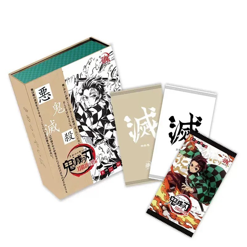 wholesale Anime 24 box Kimetsu No Yaiba Figures Children gift Toy Demon Slayer cards Box hobby Collection TCG Playing Game Card