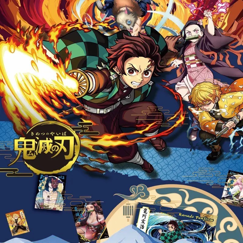 wholesale Anime 24 box Kimetsu No Yaiba Figures Children gift Toy Demon Slayer cards Box hobby Collection TCG Playing Game Card