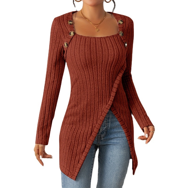 wanshui Autumn winter fashion twist knitted Sexy slimming Sweater knitted sweater brand design pullover sweater for women