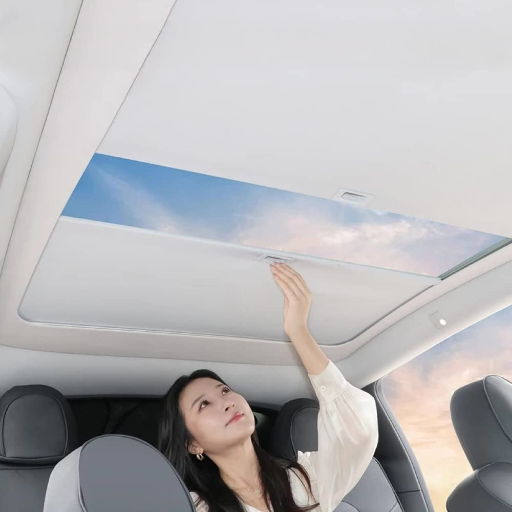 2023 TESLA Y SUNROOF SUNSHADE MODEL Y RETRACTABLE ROOF SUNSHADE FOR TESLA MODEL Y ROOF COVER