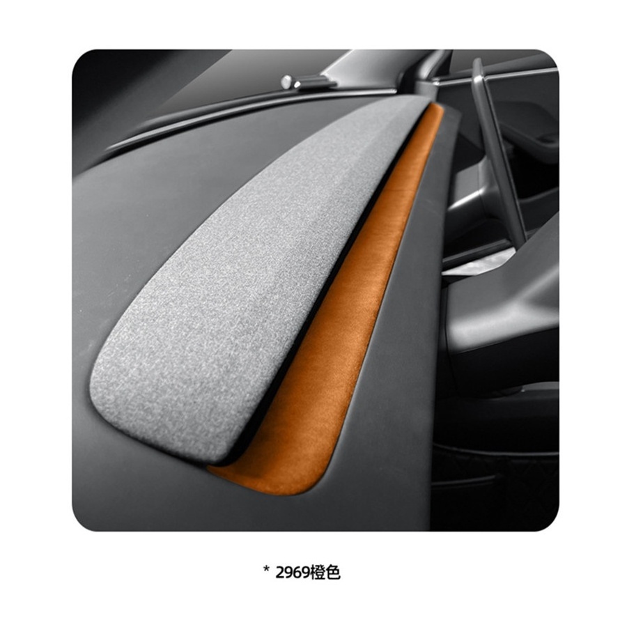 2024 Car accessories Dashboard wrap alcantara finish sticker for Tesla Highland 3