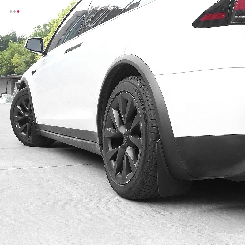 New Arrival  Mud Guard Flap Cover Mudflap  Wide Fender Bracket Black Mud Flaps For Tesla Model X 2023