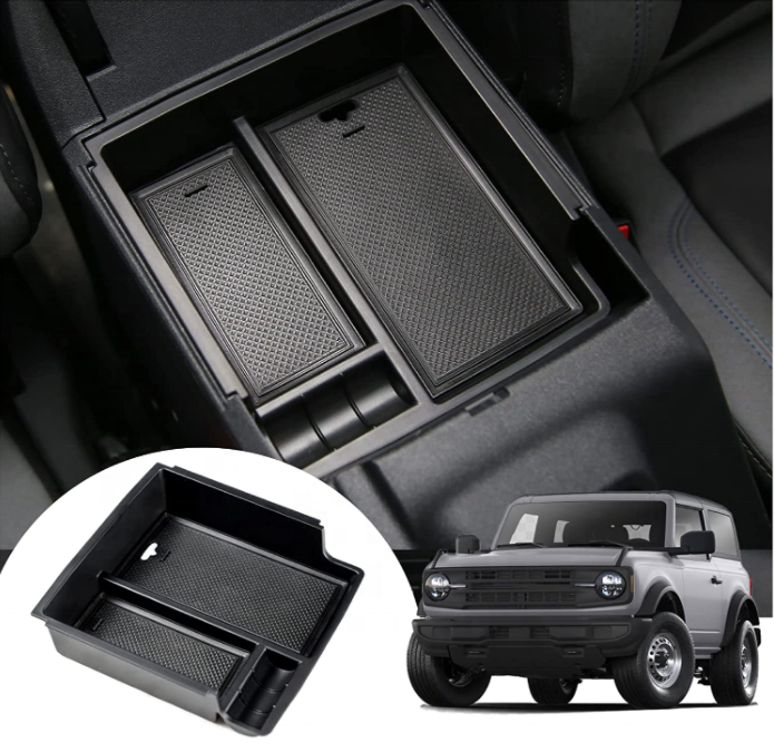 ford bronco sport accessories 2022 Center Console Organizer Insert Tray Armrest Storage Box for Ford Bronco 2021 2022