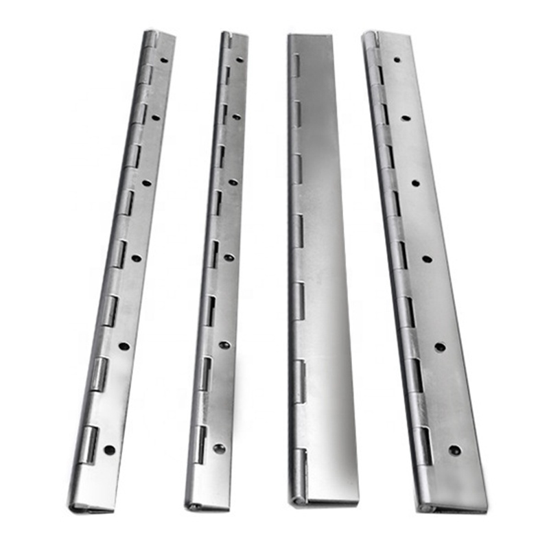 Stainless steel long size construction usage double waterproof furniture door case box small concealed continuous piano hinge