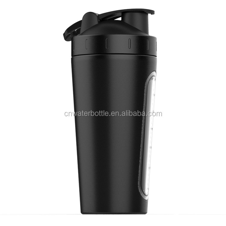 China factory bodybuilding supplements metal stainless steel Joyshaking protein shaker cup free with screw lid 600ml