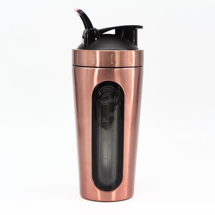 private label stainless steel thermal TOOFEEL Protein Shaker Bottle, Stainless Steel Sports Water Bottle Shaker Cup