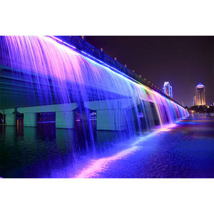 Bridge Decorative 3d Digital Swing Nozzle Outdoor Fountain Waterfall Music Fountains with Colorful Lights