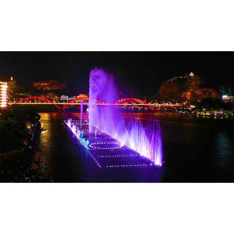 Artificial Lake Floating Sphere Music Dancing Water Fountain with LED Lights for Sale