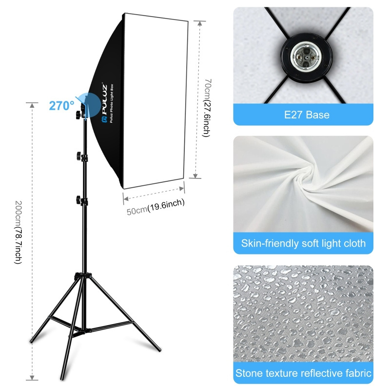 LATEST Most popular Backdrops for PULUZ Photo Studio Shooting Kits soft box lighting kit with Stand Photography Umbrella Softbox