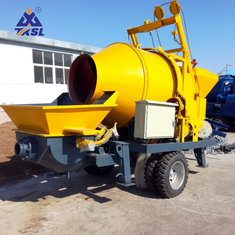 low price good quality small diesel concrete mixer pump