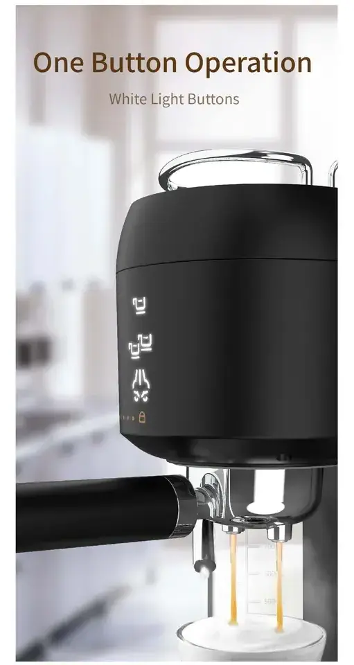 Multi-functionElectric Italian Cafetera 20 bar Espresso Coffee Maker with Milk Frother