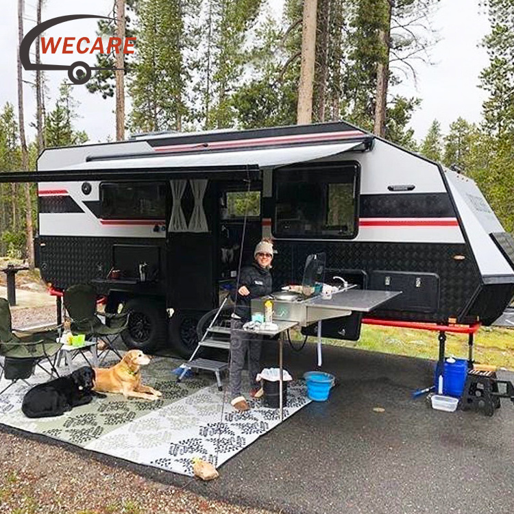 Wecare Offroad Camper Van Outdoor Luxury Camping Caravan Off Road Rv Camper Trailer Travel Trailer With Bathroom And Toilet