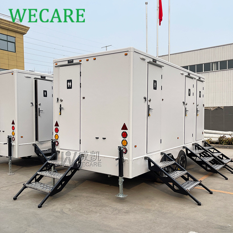 Wecare  vip mobile luxury portable shower washroom restroom toilet trailer outdoor portable manufacturers