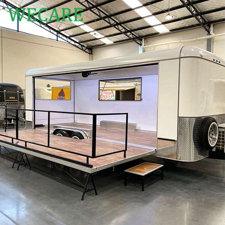 Wecare mobile podium exhibition stage truck trailer with sound system for sale