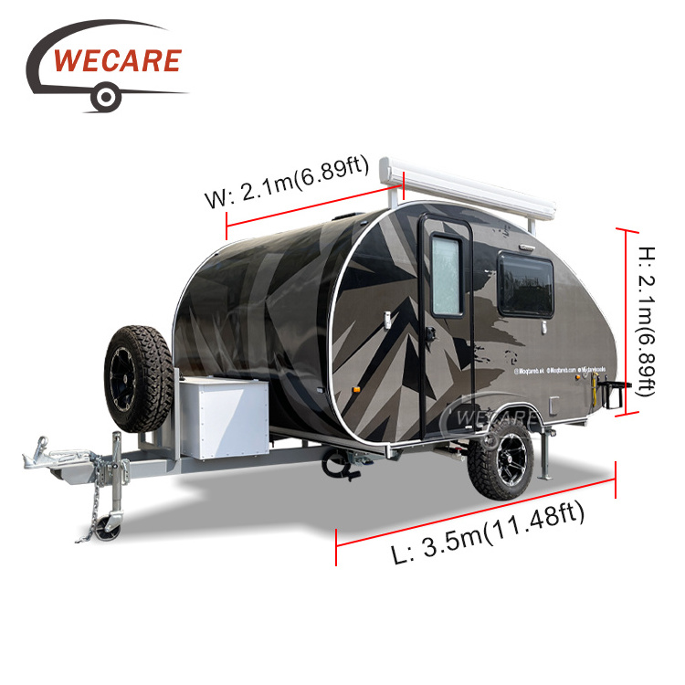 Wecare mini rv car house off road camping motor home caravan travel trailer teardrop camper van motorhome for sale malaysia